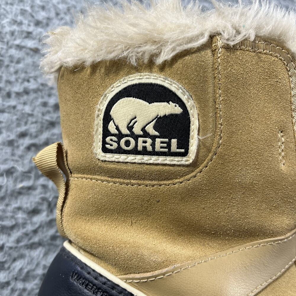 SOREL Tivoli II Women's 7 Tan Suede Waterproof Winter Snow Boots Faux Fur NL2089 - Picture 2 of 8